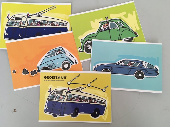 kaarten classic cars_trolley